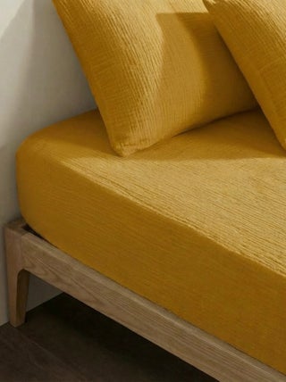 Drap housse en gaze de coton (160 x 200 cm) - Kiabi Home