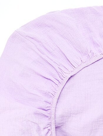 Drap housse en gaze de coton (160 x 200 cm) - Kiabi Home