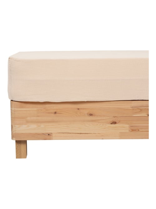 Drap housse en gaze de coton - Kiabi