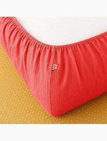 Drap Housse en Gaze de Coton Bio Vichy