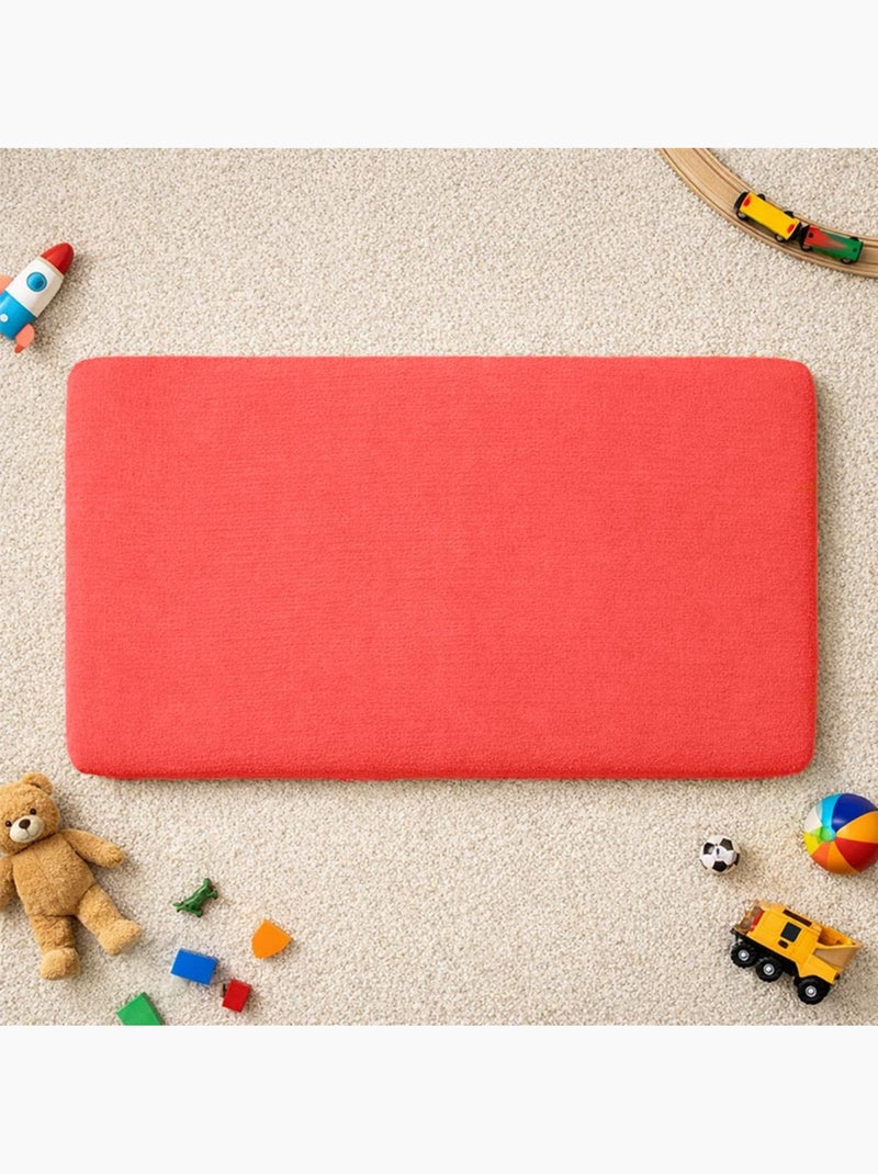 Drap Housse en Gaze de Coton Bio Fraise Rouge - Kiabi