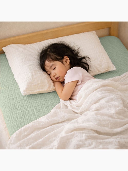 Drap Housse en Gaze de Coton Bio - Kiabi