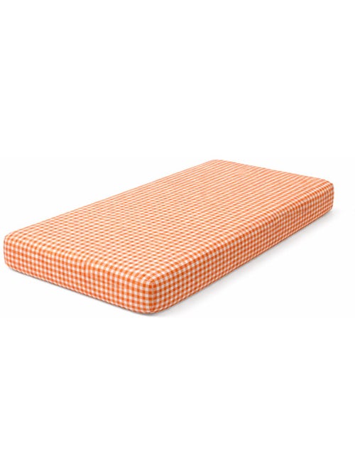 Drap Housse en Gaze de Coton Bio Vichy - Kiabi