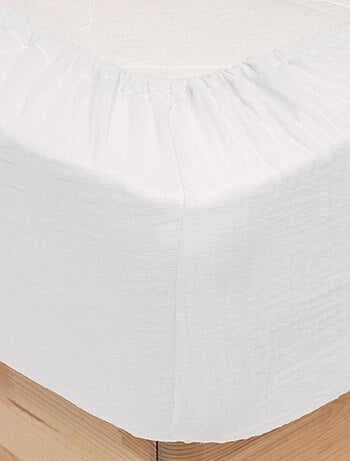 Drap housse en gaze de coton