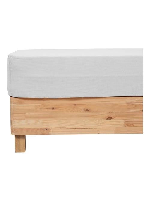Drap housse en gaze de coton - Kiabi