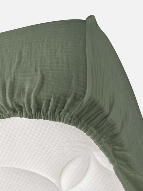 Drap Housse en gaze de coton - Kiabi