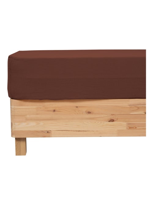 Drap housse en gaze de coton - Kiabi
