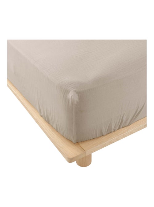 Drap housse en gaze de coton Tendance uni - Kiabi
