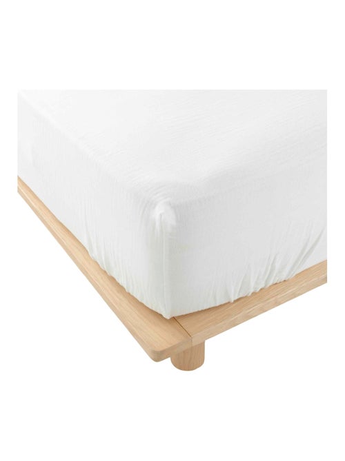 Drap housse en gaze de coton Tendance uni - Kiabi