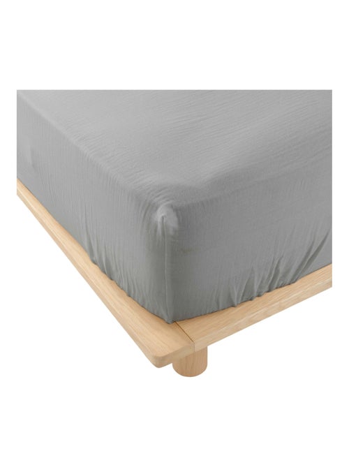 Drap housse en gaze de coton Tendance uni - Kiabi