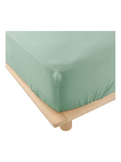Drap housse en gaze de coton Tendance uni - Kiabi Drap housse en gaze de coton Tendance uni - Kiabi