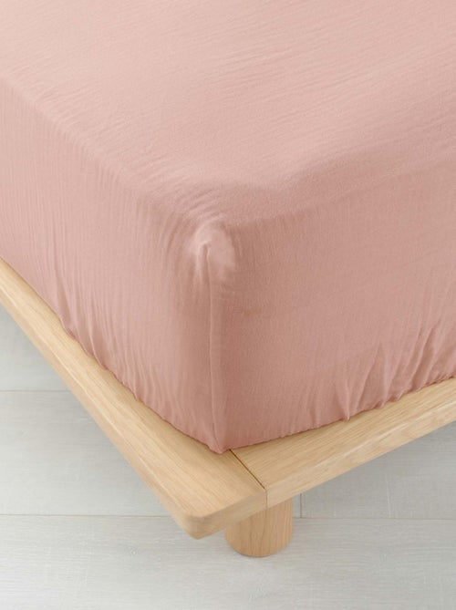 Drap Housse en gaze de coton - Kiabi