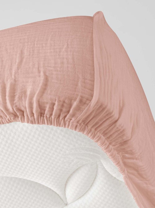Drap Housse en gaze de coton - Kiabi