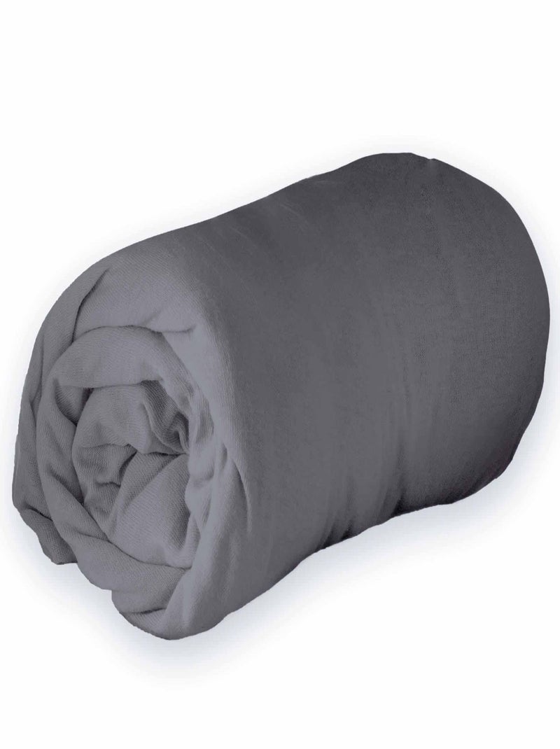 Drap housse en jersey gris anthracite - Kiabi