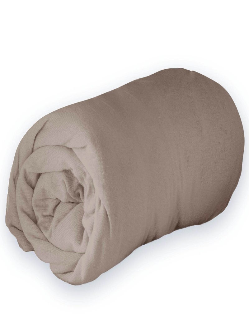 Drap housse en jersey Marron - Kiabi
