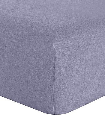 Drap housse en lin Français avec bonnet de 30 cm