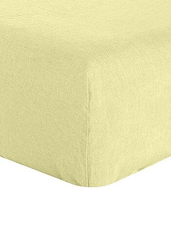 Drap housse en lin Français avec bonnet de 30 cm