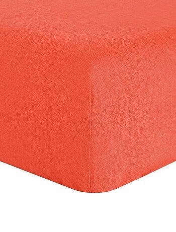 Drap housse en lin Français avec bonnet de 30 cm
