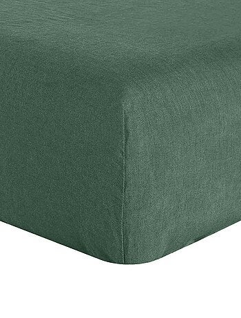 Drap housse en lin Français avec bonnet de 30 cm
