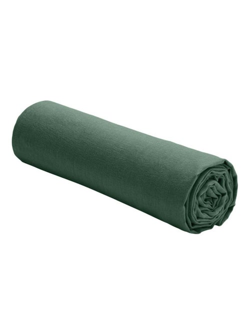 Drap housse en lin Français avec bonnet de 30 cm - Kiabi