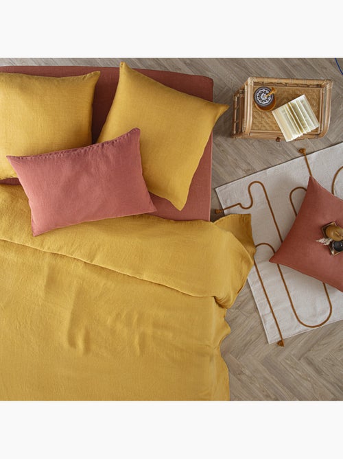 Drap housse en lin lavé LINAH - Kiabi Drap housse en lin lavé LINAH - Kiabi