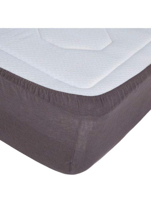 Drap housse en lin lavé LINAH - Kiabi Drap housse en lin lavé LINAH - Kiabi