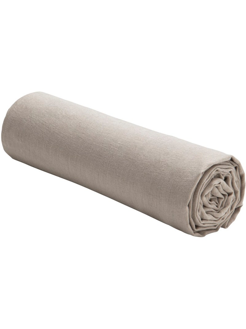 Drap housse en lin Orange - Kiabi