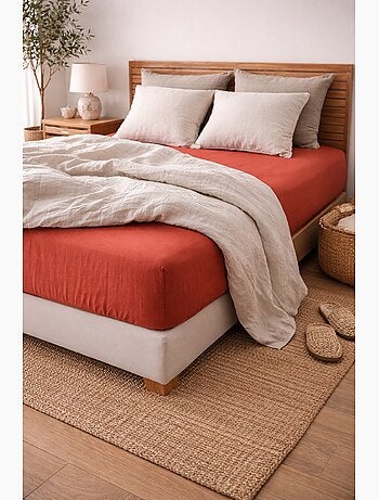 Drap housse en lin