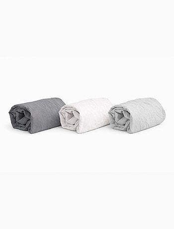 Drap-housse en micro lavé - bonnet 25 cm - beige - 140x190 / beige