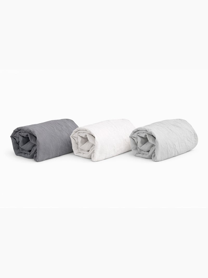 Drap-housse en micro lavé - bonnet 25 cm - blanc - 140x190 / blanc Blanc - Kiabi