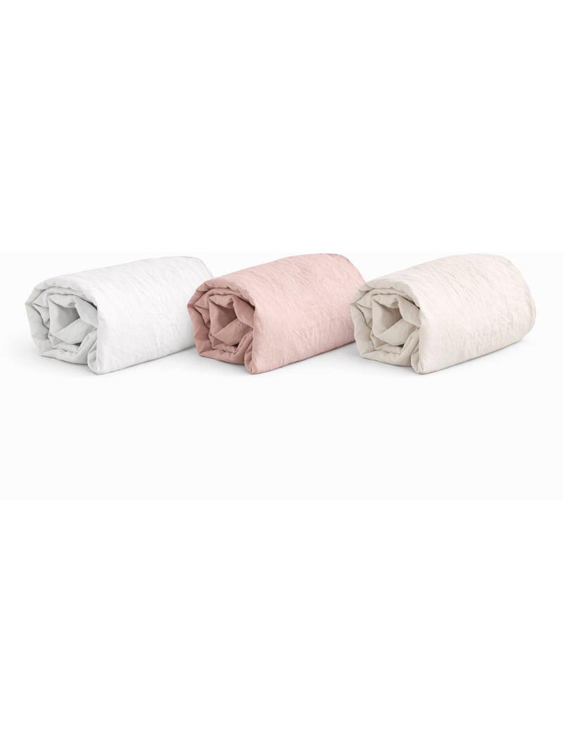 Drap-housse en micro lavé - bonnet 25 cm - blanc - 140x190 / blanc Blanc - Kiabi