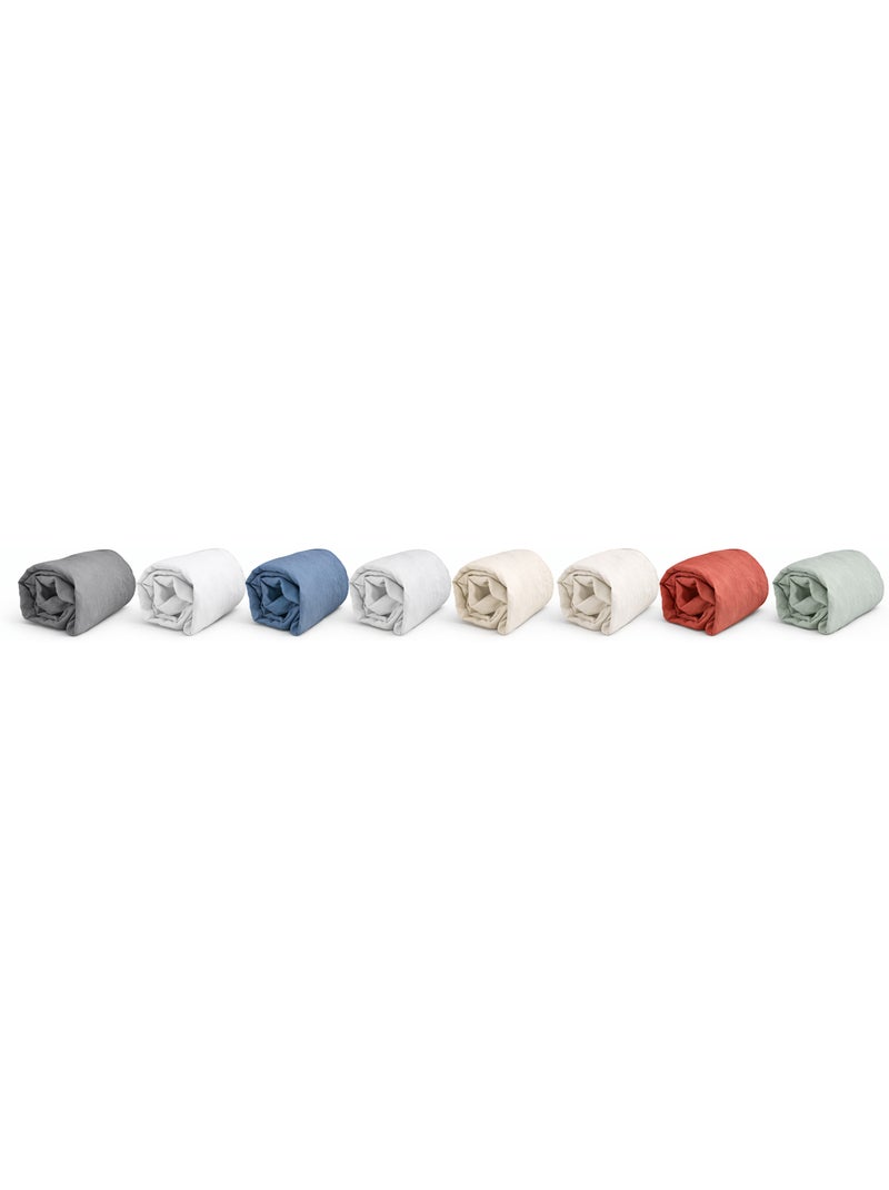 Drap-housse en micro lavé - bonnet 25 cm - gris - 140x190 / gris Gris - Kiabi