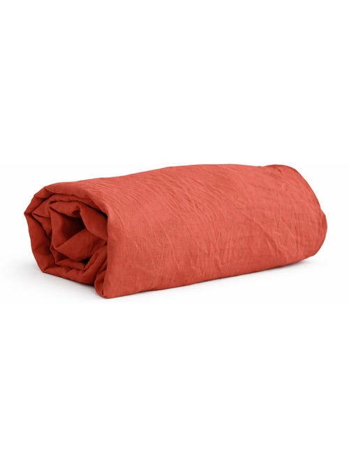 Drap-housse en micro lavé - bonnet 25 cm - orange - 140x190 / orange - Kiabi Drap-housse en micro lavé - bonnet 25 cm - orange - 140x190 / orange - Kiabi