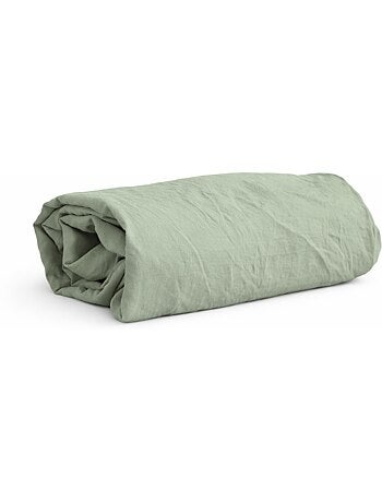 Drap-housse en micro lavé - bonnet 25 cm - beige - 140x190 / beige
