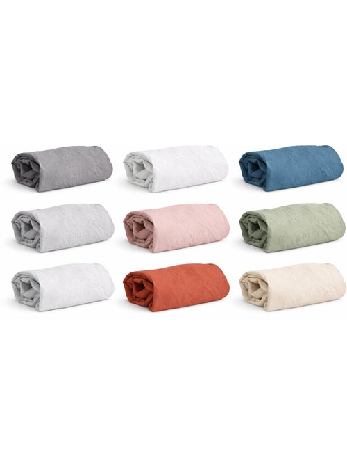 Drap-housse en micro lavé – Bonnet 25 cm - Kiabi