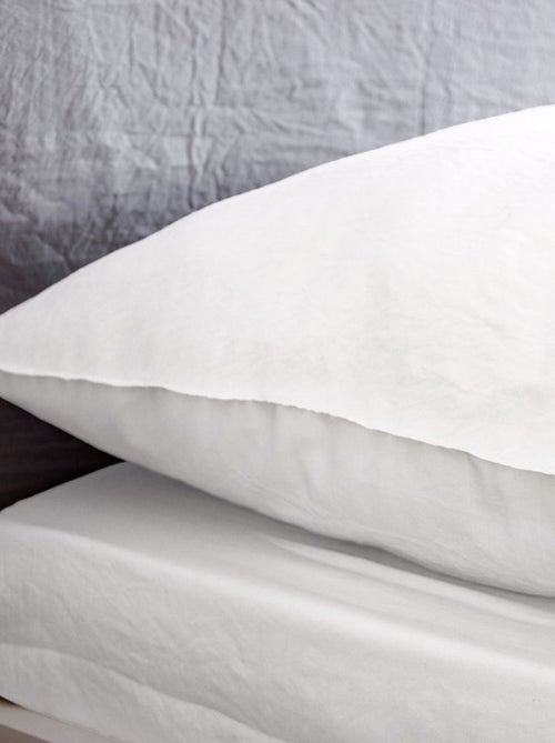 Drap housse en Microfibre Lavée - Kiabi