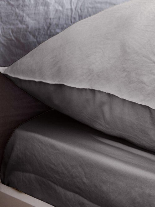 Drap housse en Microfibre Lavée - Kiabi