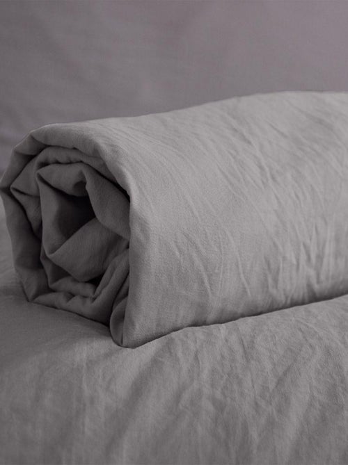 Drap housse en Microfibre Lavée - Kiabi
