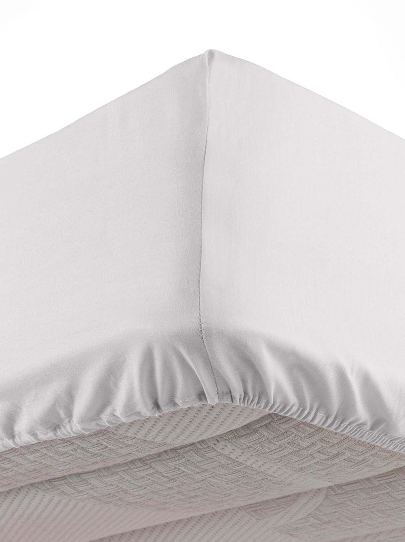 Drap housse en microfibre Oscarres Blanc - Kiabi