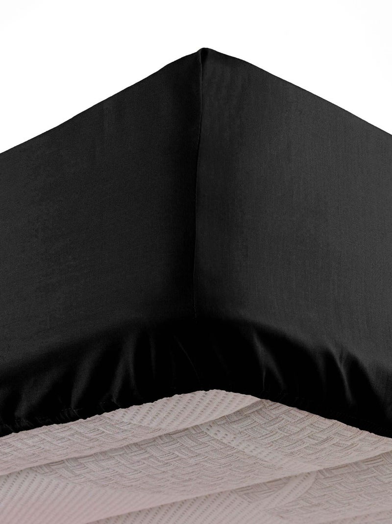 Drap housse en microfibre Oscarres Noir - Kiabi