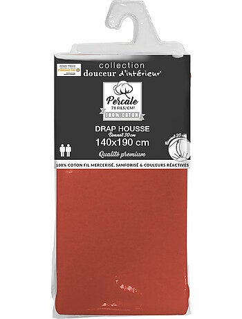 Drap housse en percale bonnet de 30 cm