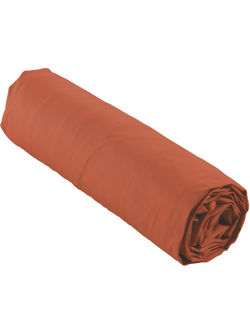 Drap housse en percale bonnet de 30 cm Terracotta - Kiabi