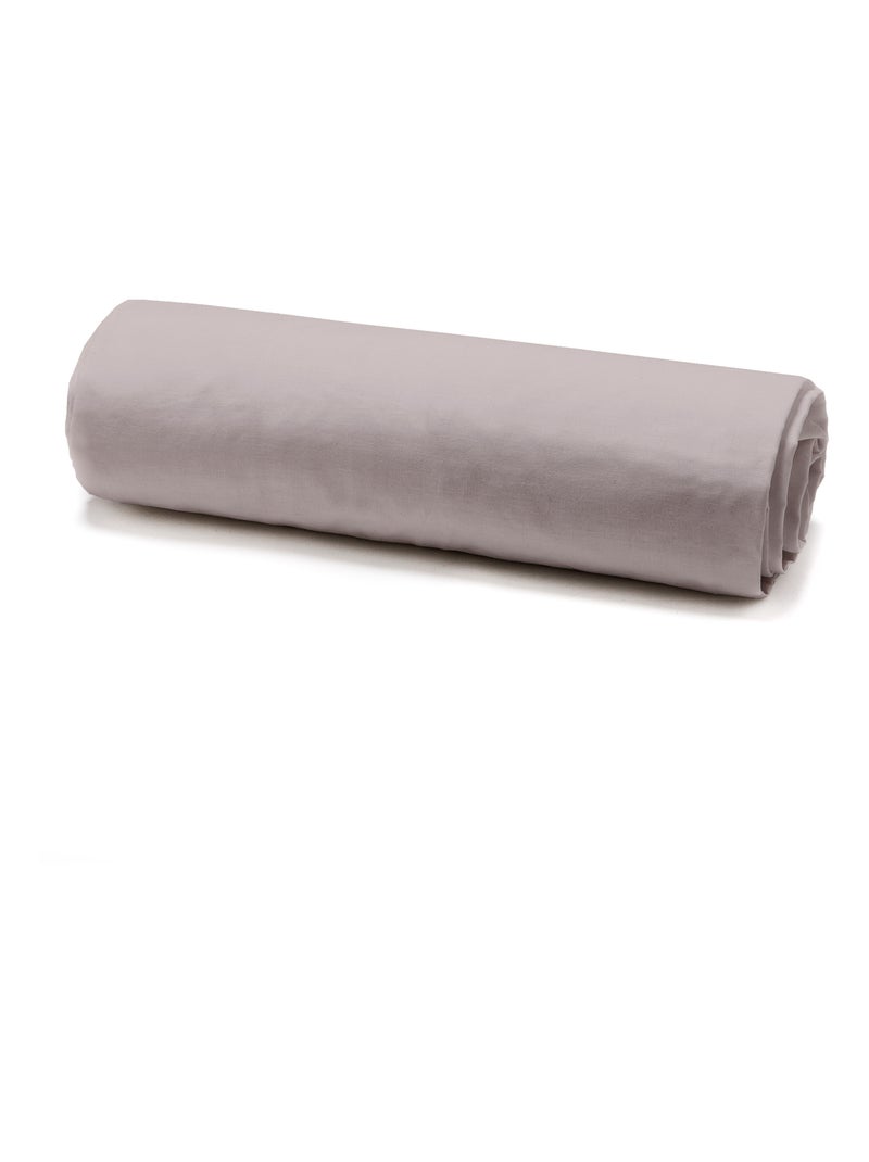 Drap housse en percale de coton avec bonnet de 25 cm Gris clair - Kiabi