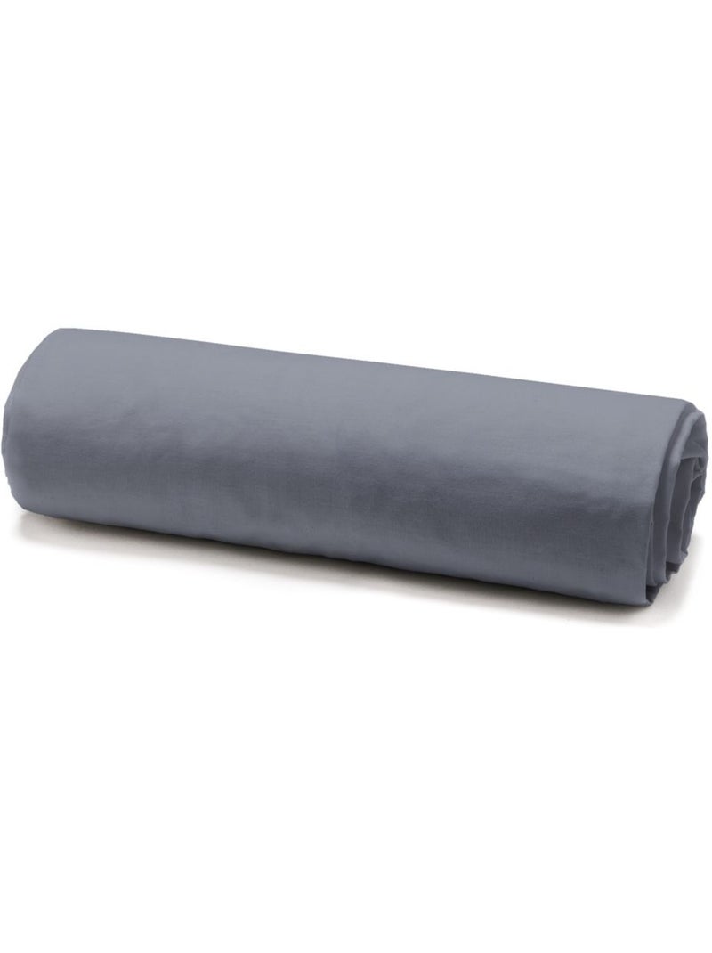 Drap housse en percale de coton avec bonnet de 25 cm Gris clair - Kiabi
