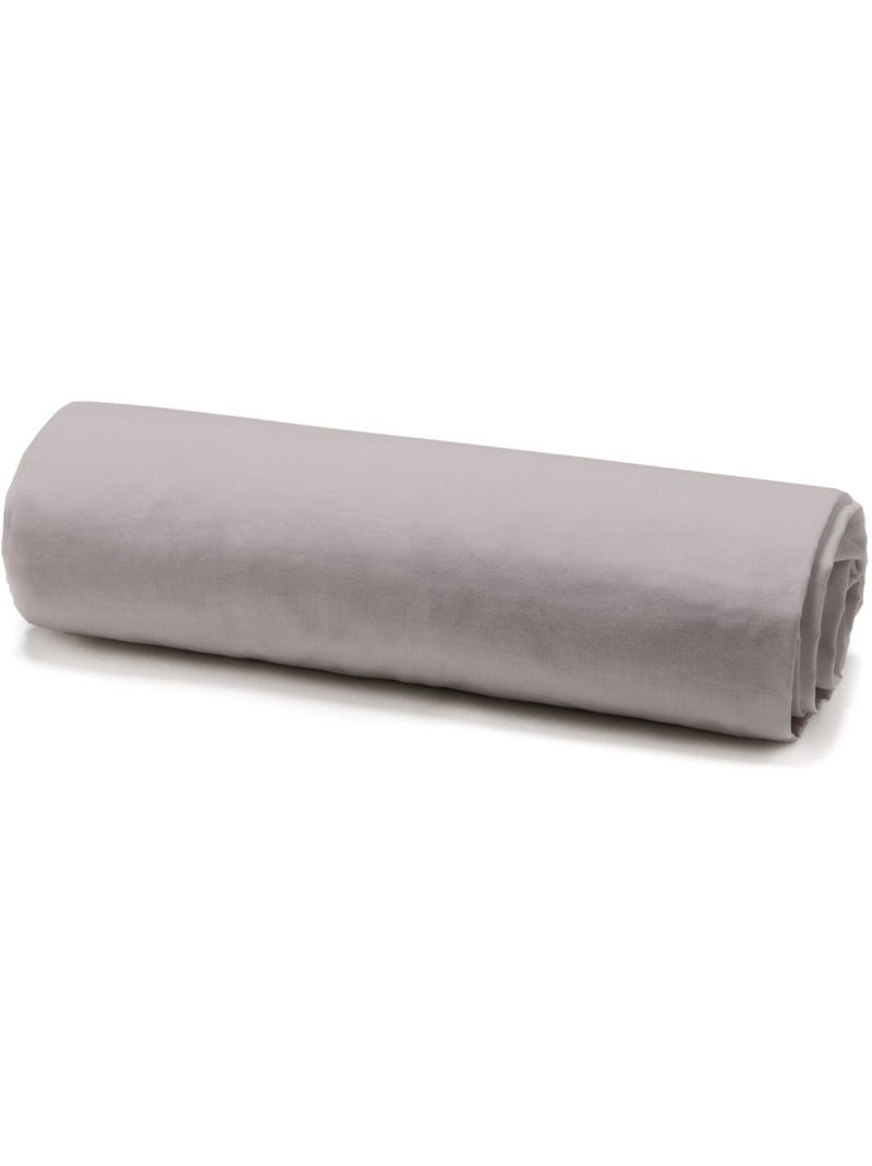 Drap housse en percale de coton avec bonnet de 25 cm Gris clair - Kiabi