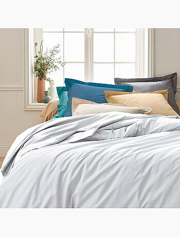 Drap housse en percale de coton uni PASSION PERCALE Bonnet de 30 cm
