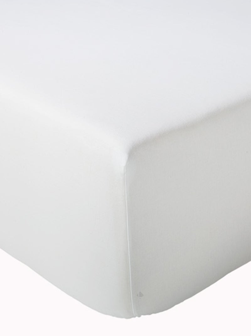 Drap housse en percale de coton uni PASSION PERCALE Bonnet de 30 cm Blanc - Kiabi