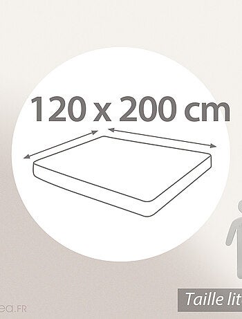 Drap housse en percale de coton uni PASSION PERCALE Bonnet de 30 cm