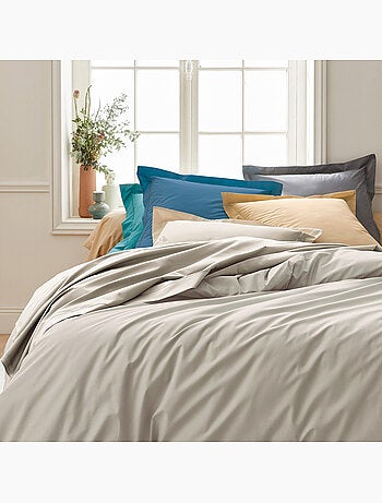 Drap housse en percale de coton uni PASSION PERCALE Bonnet de 30 cm