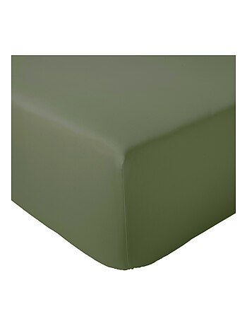 Drap housse en percale de coton uni PASSION PERCALE Bonnet de 30 cm